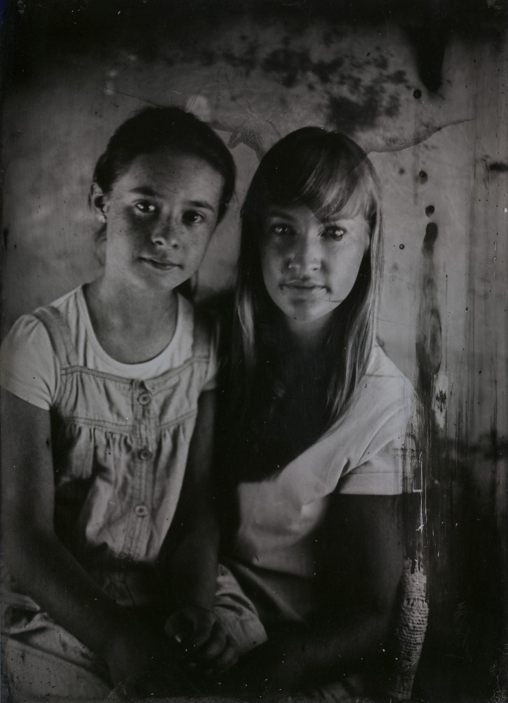 Amber and Jessie in tintype, shot at The Analogue Laboratory in 2014